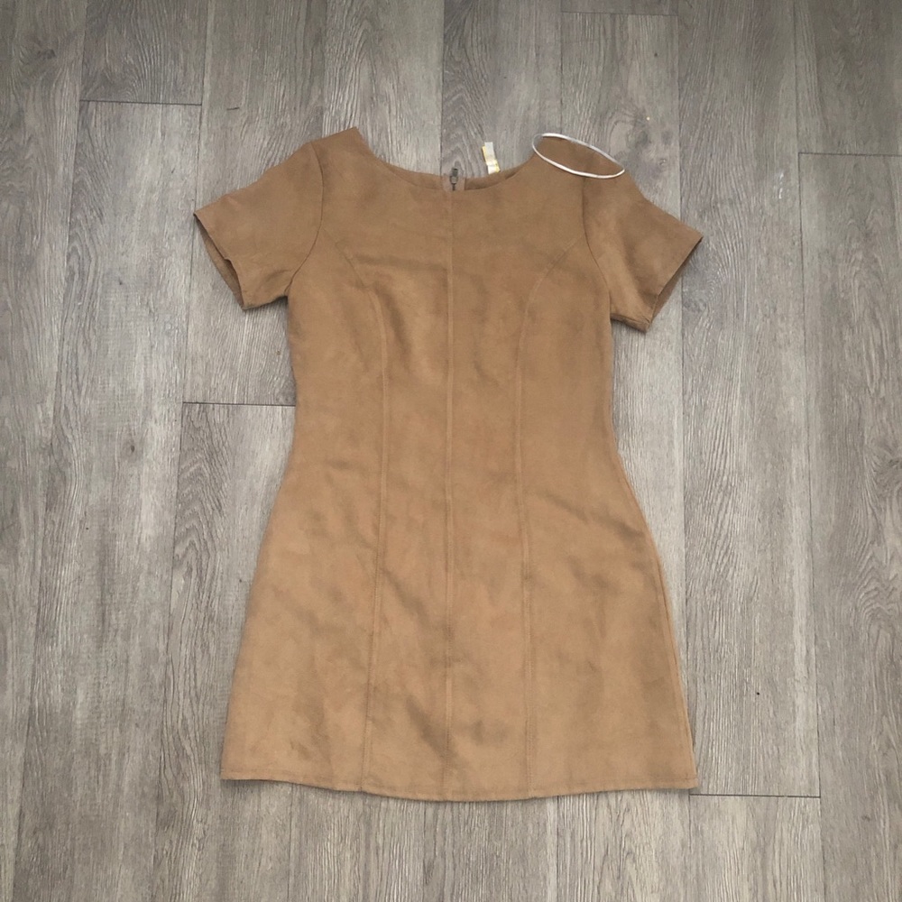 Suede mini dress